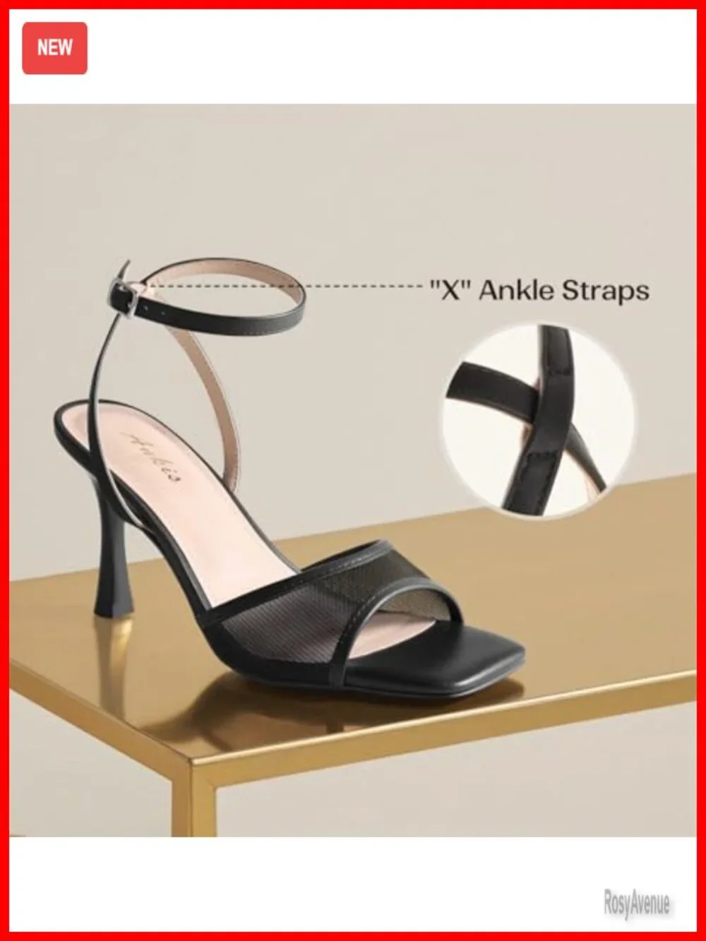 Strappy Open Toe Stiletto Heels Ankle Strap Kitten Heeled Sandals